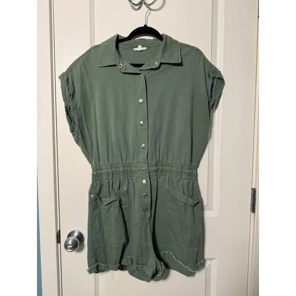 VICI army green romper, L - Picture 2 of 2